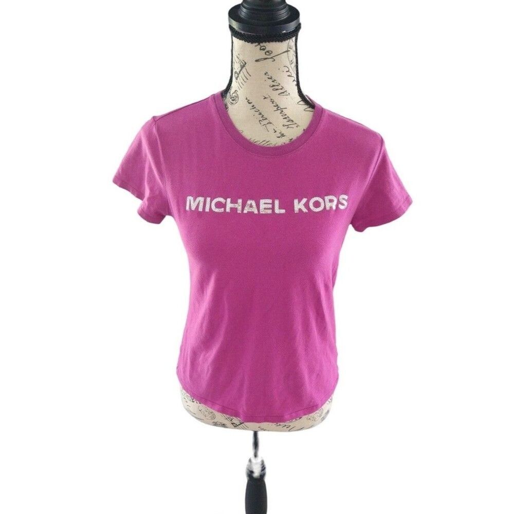 Michael kors Sequin logo top P2 Pink Classic Bling